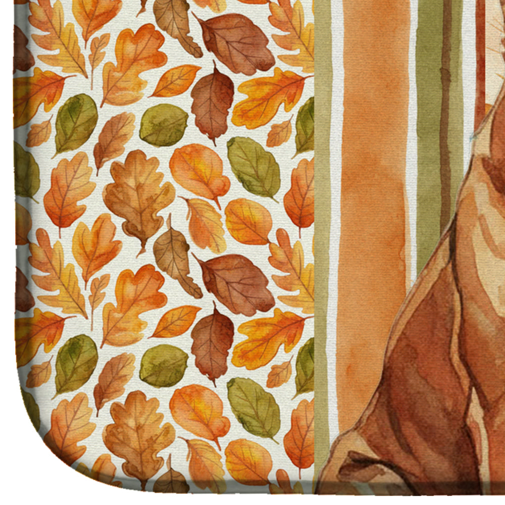 Mahogany Dogue de Bordeaux Heirloom Fall Dish Drying Mat Absorbent Dish Drying Mat Pad for Kitchen Counter Dish Drainer Mat for Countertop, 14 x 21", Multicolor