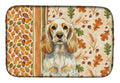 Lemon Roan English Cocker Spaniel Heirloom Fall Dish Drying Mat Absorbent Dish Drying Mat Pad for Kitchen Counter Dish Drainer Mat for Countertop, 14 x 21", Multicolor