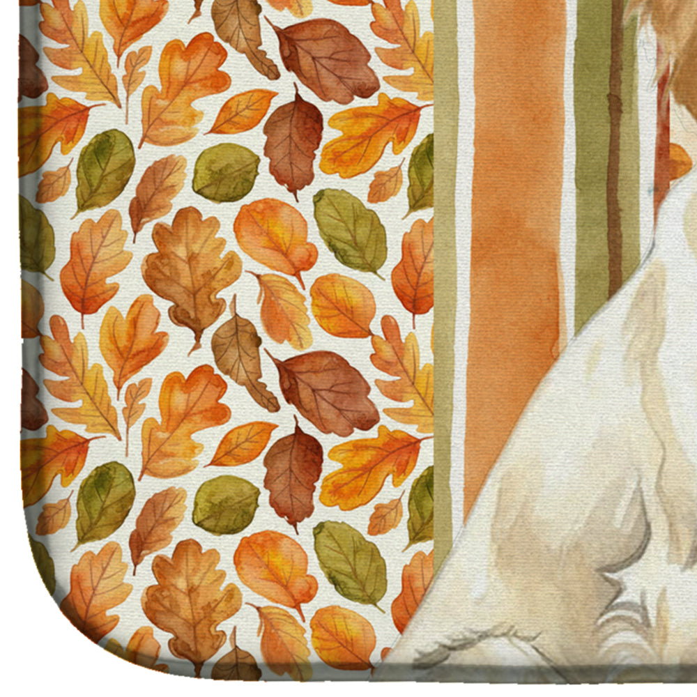 Lemon Belton English Setter Heirloom Fall Dish Drying Mat Absorbent Dish Drying Mat Pad for Kitchen Counter Dish Drainer Mat for Countertop, 14 x 21", Multicolor