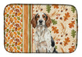 Tricolor English Setter Heirloom Fall Dish Drying Mat Absorbent Dish Drying Mat Pad for Kitchen Counter Dish Drainer Mat for Countertop, 14 x 21", Multicolor