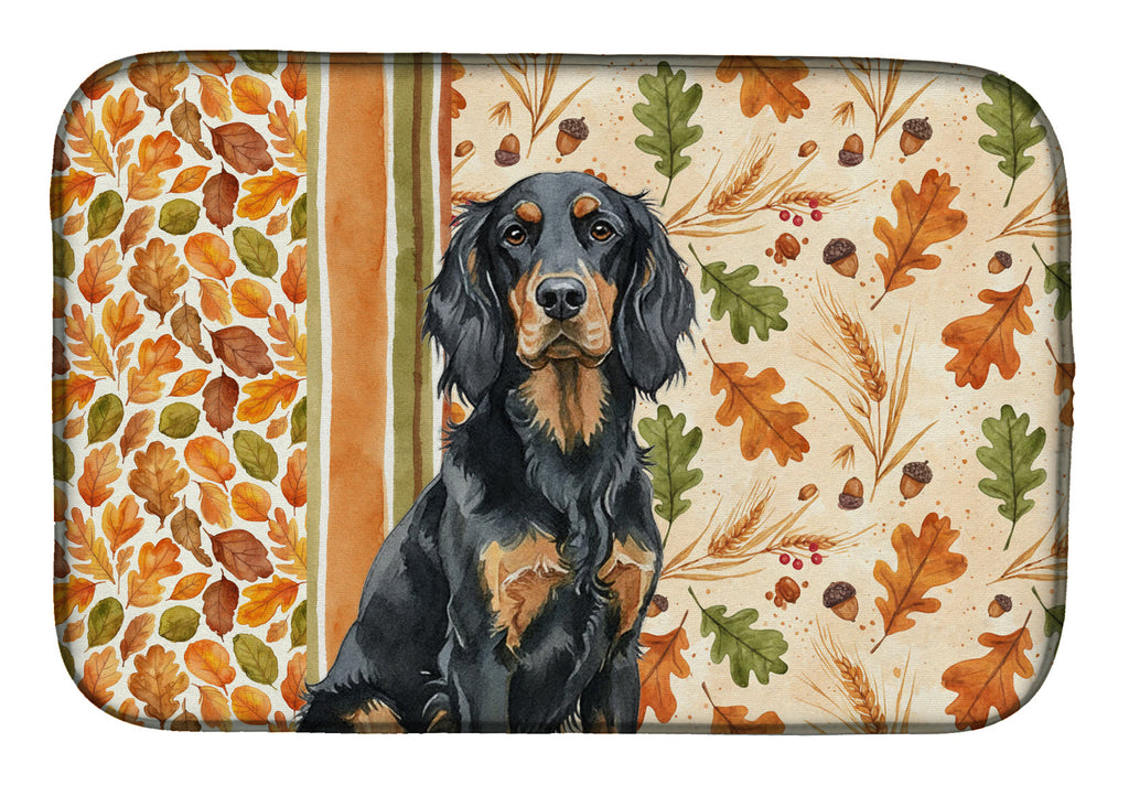 Gordon Setter Heirloom Fall Dish Drying Mat Absorbent Dish Drying Mat Pad for Kitchen Counter Dish Drainer Mat for Countertop, 14 x 21", Multicolor