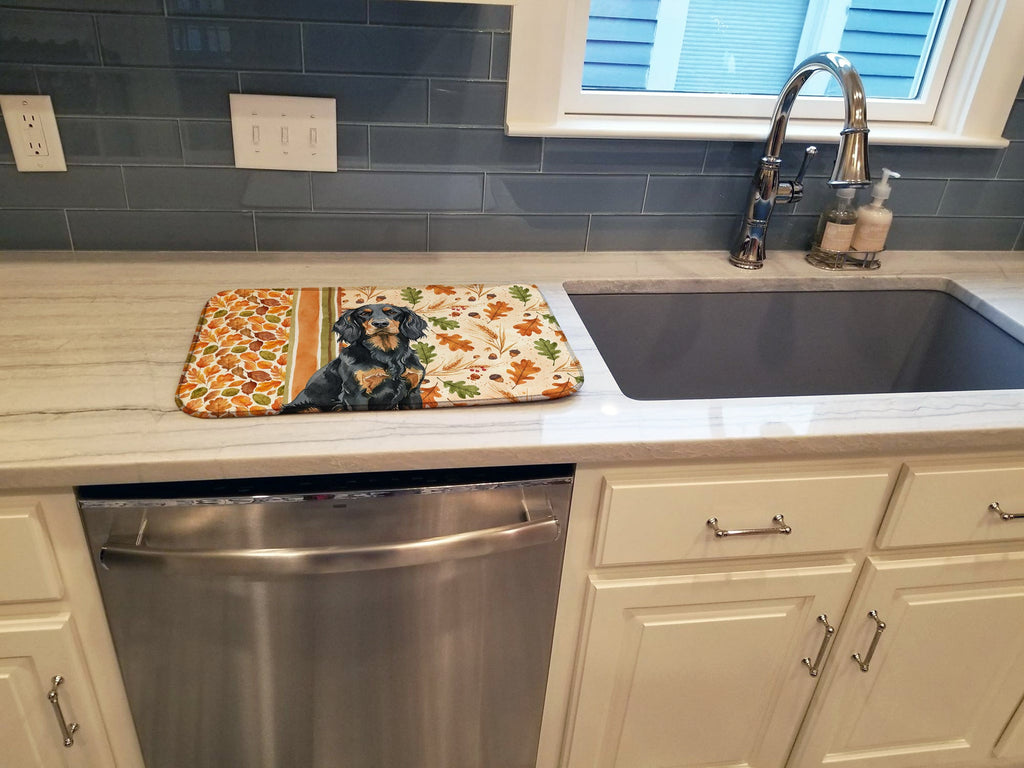 Gordon Setter Heirloom Fall Dish Drying Mat Absorbent Dish Drying Mat Pad for Kitchen Counter Dish Drainer Mat for Countertop, 14 x 21", Multicolor