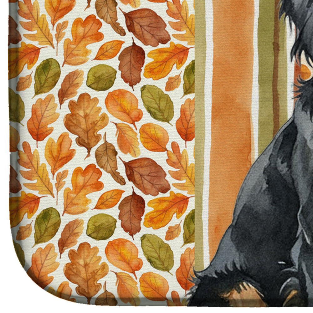 Gordon Setter Heirloom Fall Dish Drying Mat Absorbent Dish Drying Mat Pad for Kitchen Counter Dish Drainer Mat for Countertop, 14 x 21", Multicolor