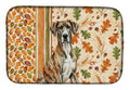 Brindle Great Dane Heirloom Fall Dish Drying Mat Absorbent Dish Drying Mat Pad for Kitchen Counter Dish Drainer Mat for Countertop, 14 x 21", Multicolor