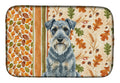 Kerry Blue Terrier Heirloom Fall Dish Drying Mat Absorbent Dish Drying Mat Pad for Kitchen Counter Dish Drainer Mat for Countertop, 14 x 21", Multicolor