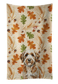 Lagotto Romagnolo Heirloom Fall Kitchen Towel Velour Plush Front and Cotton Loop Back Machine Washable