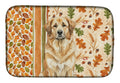 Sandy Leonberger Heirloom Fall Dish Drying Mat Absorbent Dish Drying Mat Pad for Kitchen Counter Dish Drainer Mat for Countertop, 14 x 21", Multicolor