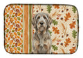 Grizzle and Tan Otterhound Heirloom Fall Dish Drying Mat Absorbent Dish Drying Mat Pad for Kitchen Counter Dish Drainer Mat for Countertop, 14 x 21", Multicolor