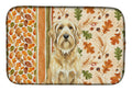 Wheaten and Tan Otterhound Heirloom Fall Dish Drying Mat Absorbent Dish Drying Mat Pad for Kitchen Counter Dish Drainer Mat for Countertop, 14 x 21", Multicolor
