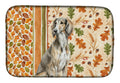 Grizzle Saluki Heirloom Fall Dish Drying Mat Absorbent Dish Drying Mat Pad for Kitchen Counter Dish Drainer Mat for Countertop, 14 x 21", Multicolor