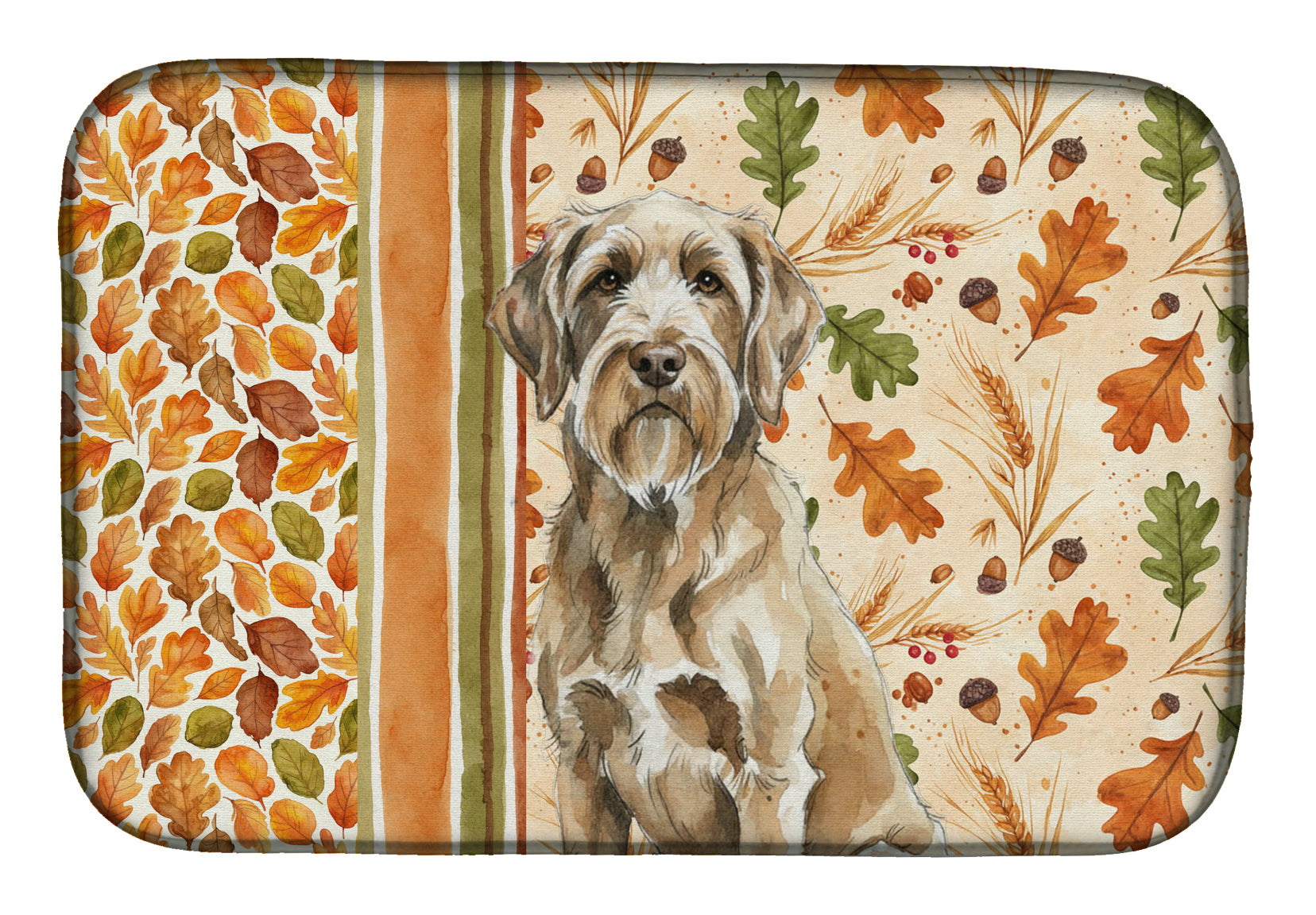 Spinone Italiano Heirloom Fall Dish Drying Mat Absorbent Dish Drying Mat Pad for Kitchen Counter Dish Drainer Mat for Countertop, 14 x 21", Multicolor