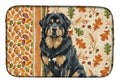 Black and Tan Tibetan Mastiff Heirloom Fall Dish Drying Mat Absorbent Dish Drying Mat Pad for Kitchen Counter Dish Drainer Mat for Countertop, 14 x 21", Multicolor