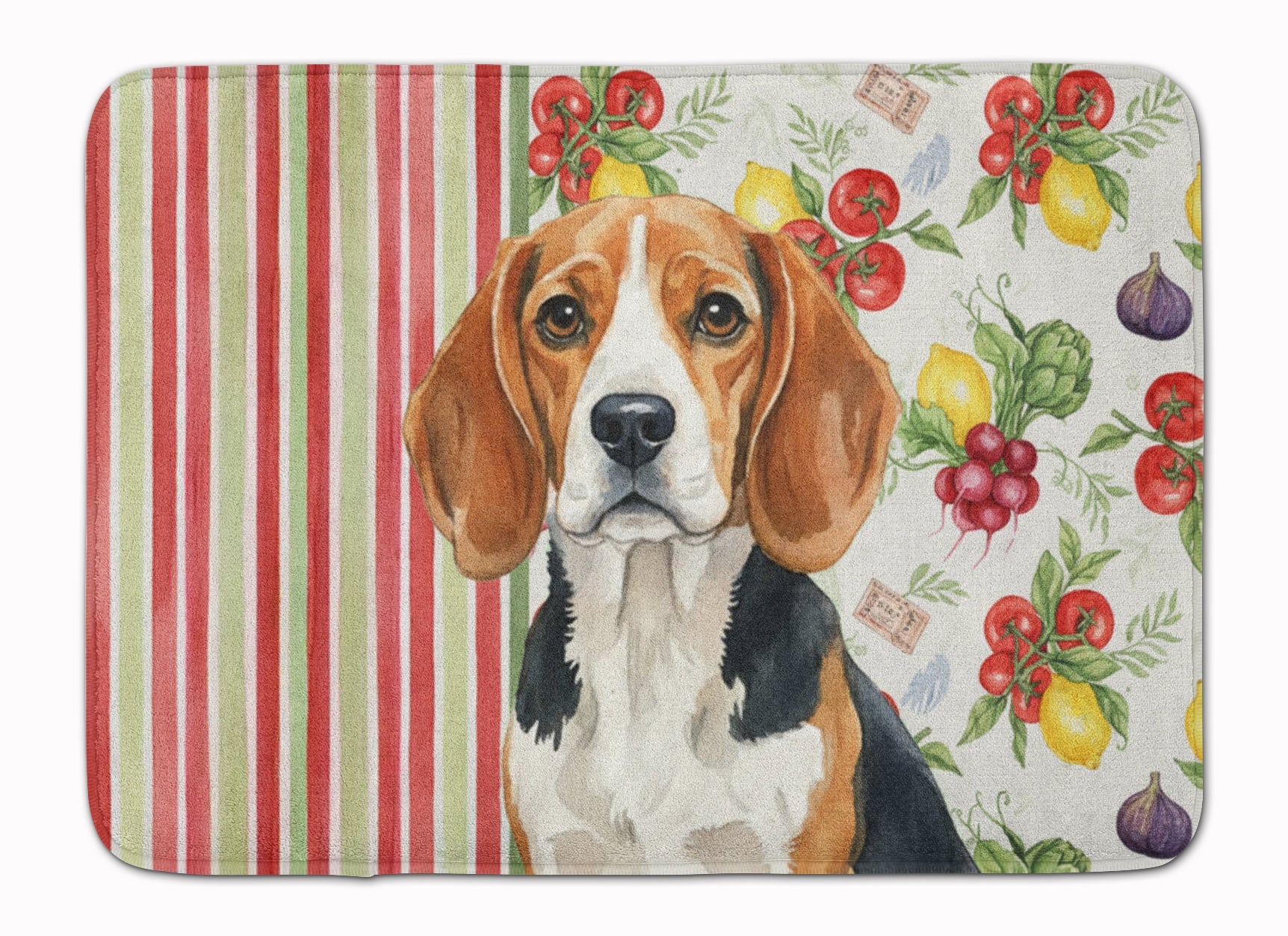 Beagle Vegetables Memory Foam Kitchen Mat Machine Washable Anti-Fatigue Cushion Comfort Bath or Kitchen Rug