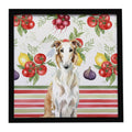 Borzoi Vegetables Framed Metal Print Bathroom, Kitchen, Office, Home Decor Wall Art Ready to Hang, Square, 8X8