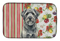 Gray Bouvier des Flandres Vegetables Dish Drying Mat Absorbent Dish Drying Mat Pad for Kitchen Counter Dish Drainer Mat for Countertop, 14 x 21", Multicolor