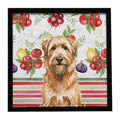 Tawny Briard Vegetables Framed Metal Print Bathroom, Kitchen, Office, Home Decor Wall Art Ready to Hang, Square, 8X8