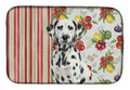 Dalmatian Vegetables Dish Drying Mat Absorbent Dish Drying Mat Pad for Kitchen Counter Dish Drainer Mat for Countertop, 14 x 21", Multicolor