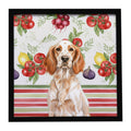Orange Belton English Setter Vegetables Framed Metal Print Bathroom, Kitchen, Office, Home Decor Wall Art Ready to Hang, Square, 8X8