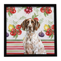 German Shorthaired Pointer Vegetables Framed Metal Print Bathroom, Kitchen, Office, Home Decor Wall Art Ready to Hang, Square, 8X8