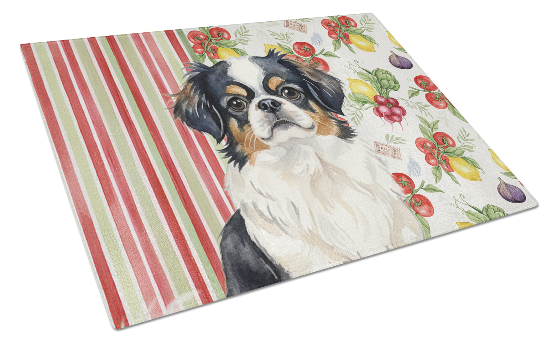 Tricolor Japanese Chin Vegetables Cutting Board Tempered Glass Kitchen Cutting Surface, Heat Resistant Chopping, Non-Slip Feet, Food Prep & Serving