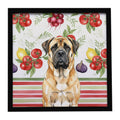 Fawn Mastiff Vegetables Framed Metal Print Bathroom, Kitchen, Office, Home Decor Wall Art Ready to Hang, Square, 8X8