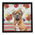 Neapolitan Mastiff Vegetables Framed Metal Print Bathroom, Kitchen, Office, Home Decor Wall Art Ready to Hang, Square, 8X8