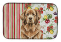 Brown Newfoundland Vegetables Dish Drying Mat Absorbent Dish Drying Mat Pad for Kitchen Counter Dish Drainer Mat for Countertop, 14 x 21", Multicolor