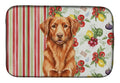 Copper Nova Scotia Duck Tolling Retriever Vegetables Dish Drying Mat Absorbent Dish Drying Mat Pad for Kitchen Counter Dish Drainer Mat for Countertop, 14 x 21", Multicolor