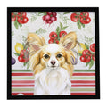Lemon and White Papillon Vegetables Framed Metal Print Bathroom, Kitchen, Office, Home Decor Wall Art Ready to Hang, Square, 8X8