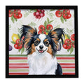 Tricoilor Papillon Vegetables Framed Metal Print Bathroom, Kitchen, Office, Home Decor Wall Art Ready to Hang, Square, 8X8