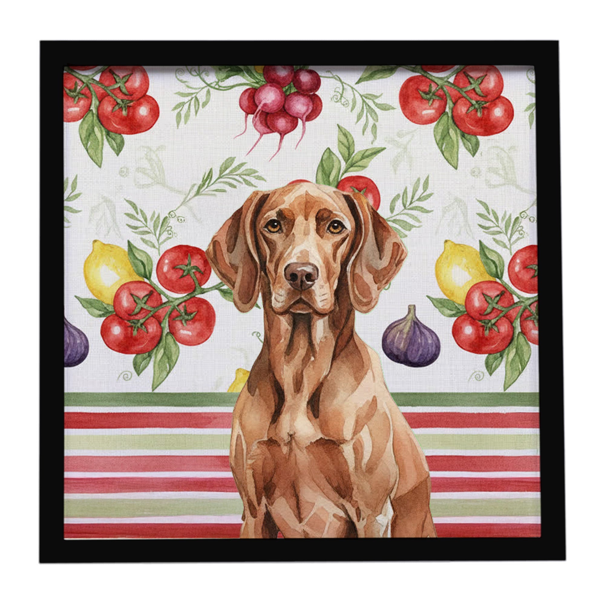 Liver Pointer Vegetables Framed Metal Print Bathroom, Kitchen, Office, Home Decor Wall Art Ready to Hang, Square, 8X8