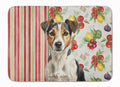 Tricolor Russell Terrier Vegetables Memory Foam Kitchen Mat Machine Washable Anti-Fatigue Cushion Comfort Bath or Kitchen Rug