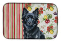 Schipperke Vegetables Dish Drying Mat Absorbent Dish Drying Mat Pad for Kitchen Counter Dish Drainer Mat for Countertop, 14 x 21", Multicolor