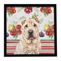 Shar Pei Vegetables Framed Metal Print Bathroom, Kitchen, Office, Home Decor Wall Art Ready to Hang, Square, 8X8