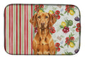 Vizsla Vegetables Dish Drying Mat Absorbent Dish Drying Mat Pad for Kitchen Counter Dish Drainer Mat for Countertop, 14 x 21", Multicolor