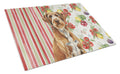 Wirehaired Pointing Griffon Vegetables Cutting Board Tempered Glass Kitchen Cutting Surface, Heat Resistant Chopping, Non-Slip Feet, Food Prep & Serving