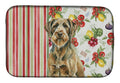 Chestnut Wirehaired Pointing Griffon Vegetables Dish Drying Mat Absorbent Dish Drying Mat Pad for Kitchen Counter Dish Drainer Mat for Countertop, 14 x 21", Multicolor
