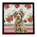 Chestnut Wirehaired Pointing Griffon Vegetables Framed Metal Print Bathroom, Kitchen, Office, Home Decor Wall Art Ready to Hang, Square, 8X8