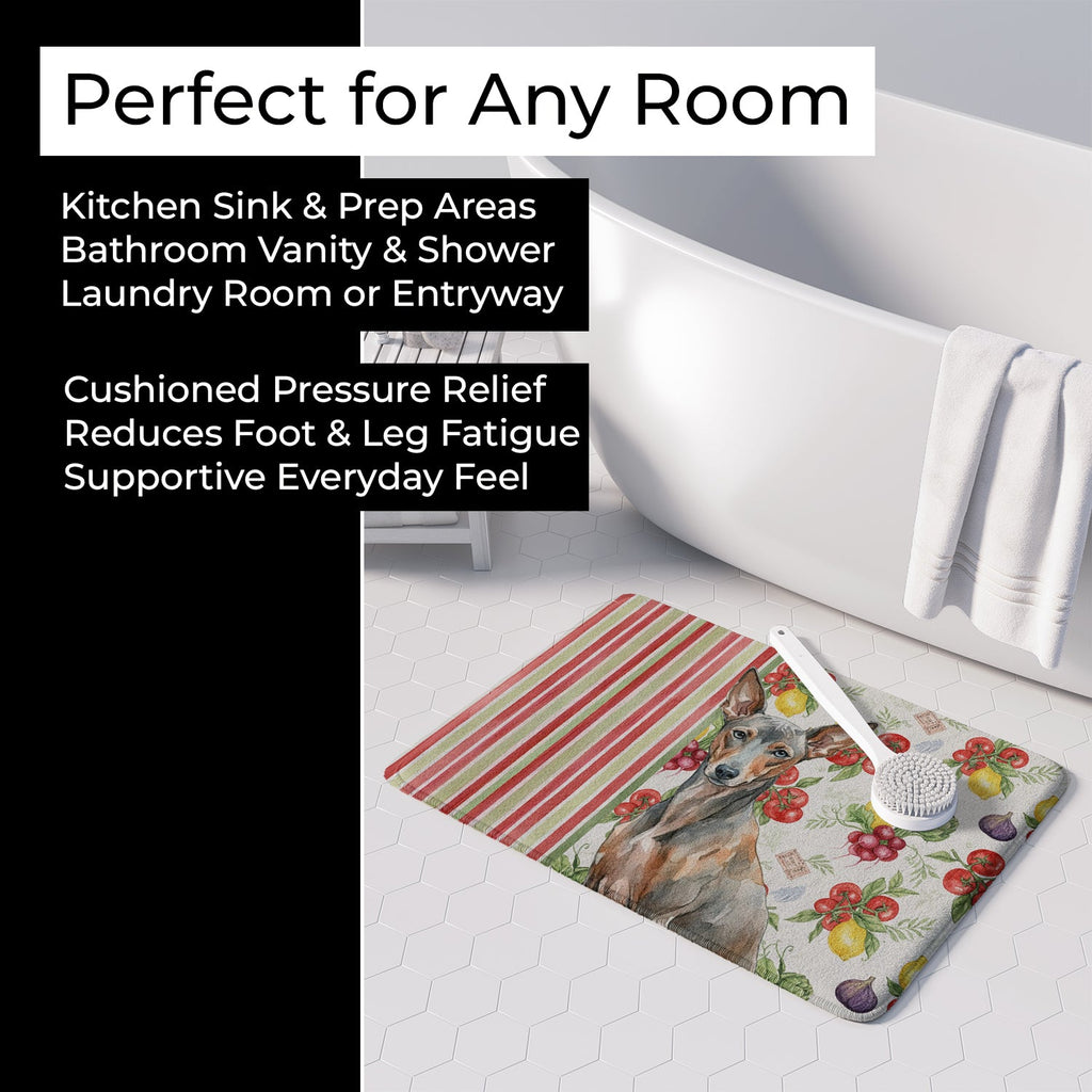 Xoloitzcuintli Vegetables Memory Foam Kitchen Mat Machine Washable Anti-Fatigue Cushion Comfort Bath or Kitchen Rug