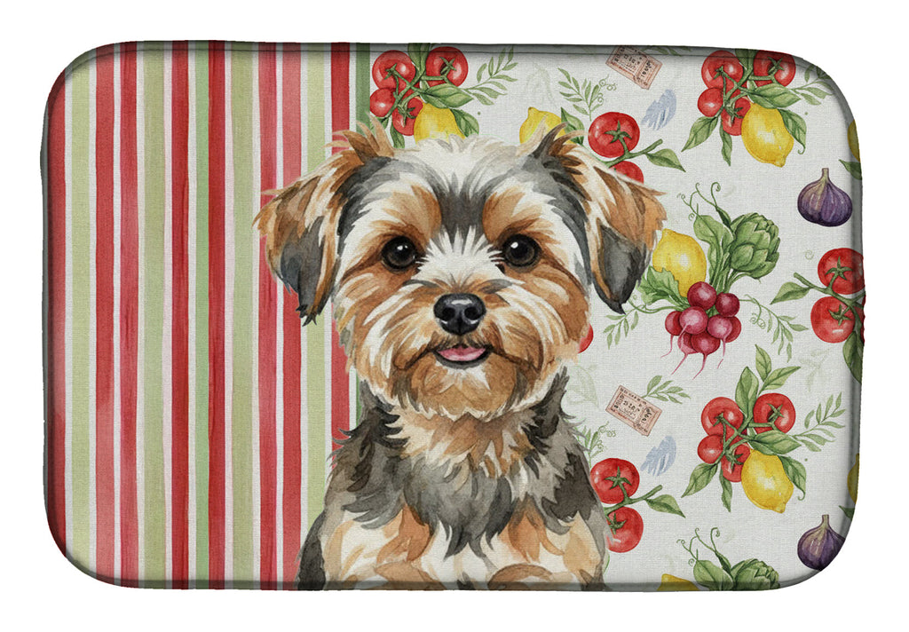 Yorkiepoo Vegetables Dish Drying Mat Absorbent Dish Drying Mat Pad for Kitchen Counter Dish Drainer Mat for Countertop, 14 x 21", Multicolor