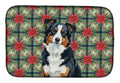 Black Tri American Shepherd Christmas PoinsettIas Dish Drying Mat Absorbent Dish Drying Mat Pad for Kitchen Counter Dish Drainer Mat for Countertop, 14 x 21", Multicolor