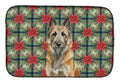 Belgian Laekenois Christmas PoinsettIas Dish Drying Mat Absorbent Dish Drying Mat Pad for Kitchen Counter Dish Drainer Mat for Countertop, 14 x 21", Multicolor
