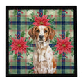 Roan Brittany Christmas PoinsettIas Framed Metal Print Bathroom, Kitchen, Office, Home Decor Wall Art Ready to Hang, Square, 8X8