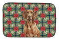 Liver Pointer Christmas PoinsettIas Dish Drying Mat Absorbent Dish Drying Mat Pad for Kitchen Counter Dish Drainer Mat for Countertop, 14 x 21", Multicolor
