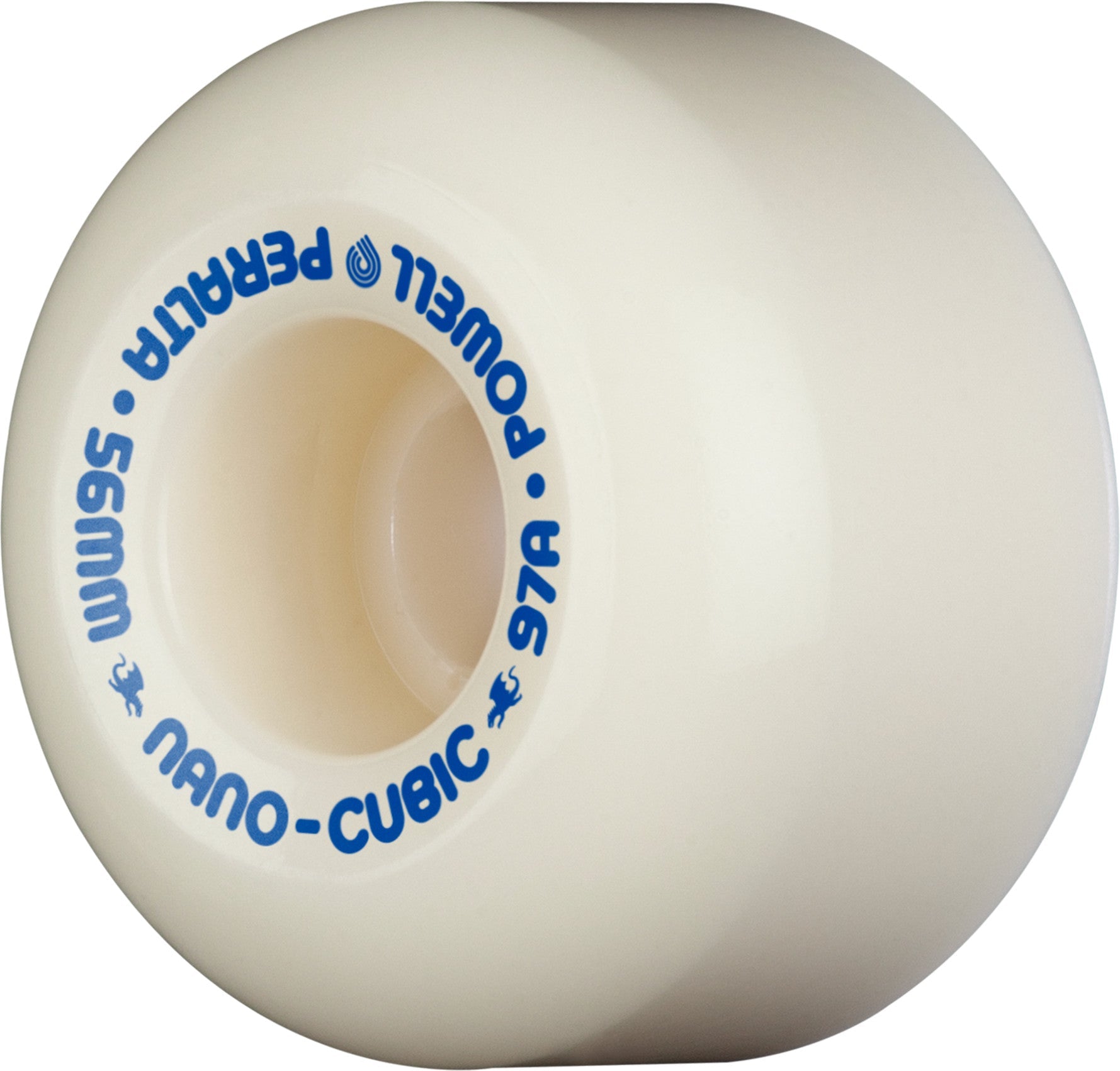 Powell Peralta Nano Cubic Asymmetrical Shape Dragon Formula Wheels 56x37mm 97A - Off White (Set of 4)