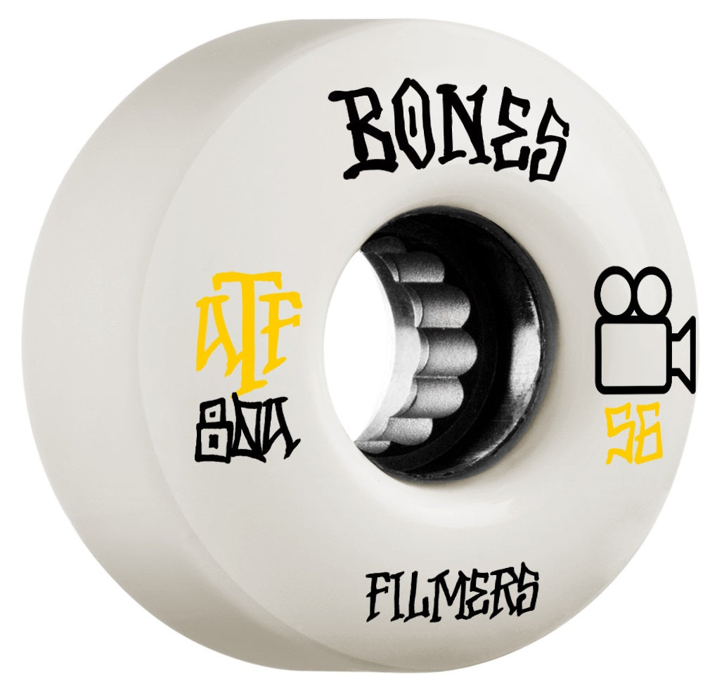 Bones ATF Filmers 56mm 80a Wheels - White (Set of 4)