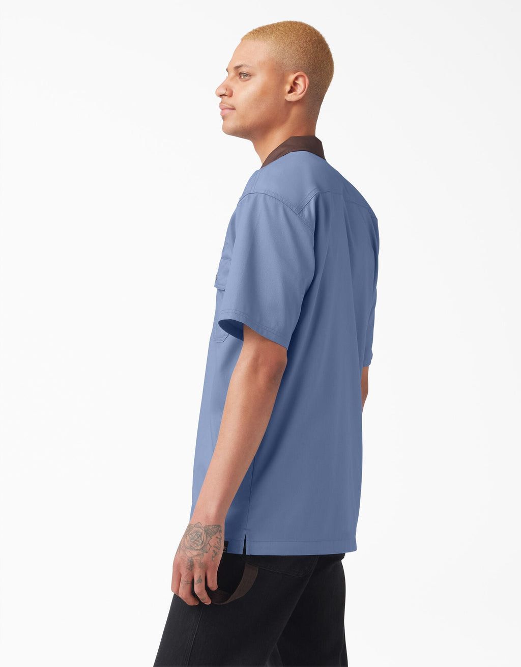 Dickies Vincent Alvarez Block Collar Work Shirt - Gulf Blue