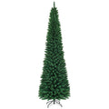 9Ft PVC Artificial Pencil Christmas Tree Slim Stand Green
