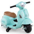 Kids Ride on Motorcycle Licensed Vespa with LED Headlight and Horn Sound - Green