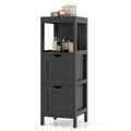 Freestanding Storage Cabinet with 2 Removable Drawers for Bathroom-Black